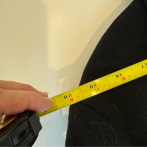 London Fog Men’s Long Wool Coat Black Double Breasted - Picture 10 of 17